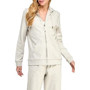 Women's GOTS Certified 100% Organic Cotton Heavyweight Sweatshirts Zip Up Hoodies Jacket with Pocket