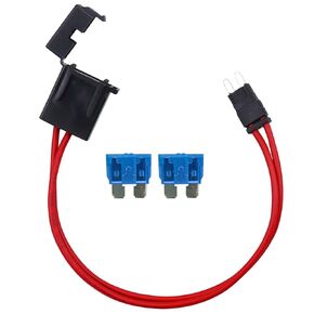 Zookoto 32V 16 AWG موصل حامل الصمامات المتخصصة للسيارة 30A ، حامل الصمامات المصغر المنخفض من نوع FUSE للألواح المصغرة ، مع صمامات 2PCs 30A ، 11.5 بوصة