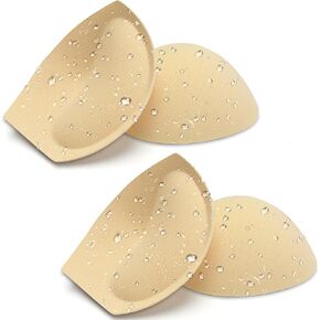 Nimiah Waterproof Super-Thick Bra Pads - Add 1-2 Cups Push up Breast Enhancer Inserts 2 Pairs Lightweight Sew in Boob Cup
