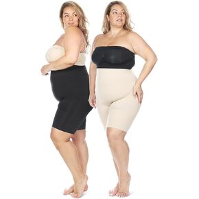 MeMoi 2 Pair High-Waist Shapewear Shorts, Smooth Thigh Shaper Shorts, Comfortable Womens Shapewear - Sizes S-4X