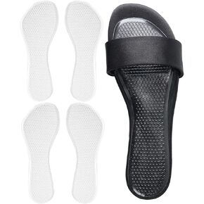2 Pairs Gel Cushion High Heel Inserts, Self-Adhesive Sandal Inserts Insoles Women, New Anti Slip Design, 3/4 Invisible Dress Shoe Inserts, Shock Absorption Pain Relief, 2 Beige Women 5-8
