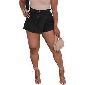 HTD Women's Casual Denim Skorts Skirts with Pockets