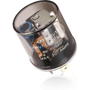 2 PCS LED Flasher Relay, 12V Heavy Duty 2 Pin Electronic Turn Signal Light Relay, Two Prong Relay Fixes Turn Signal Bulbs Hyper Flash for Car Motorcycle Truck, Car Accessories in Saudi Arabia