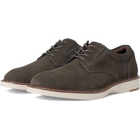 Nunn Bush Men's Griff Plain Toe Oxford Lightweight and Comfortable for All Occasions Suede Leather Lace Up