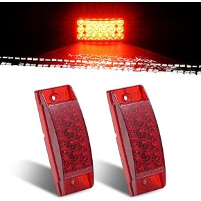 2pcs 6 بوصة أضواء الجانبية الحمراء 21 LED مقطورة LED توقف أضواء فرامل الذيل بدوره 6 "x2" مصابيح إزالة الشاحن