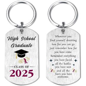 Graduation Gifts for Men Women - Graduation Decorations Class of 2025 Keychain for High Middle School College PHD MBA