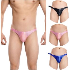 حرير G-String Sexy Sexy Sexy Thong Low Beched 3 قطع مجموعة BLCK/PINK/Blue