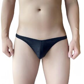 Men's sexy underwear Low waist Briefs mens thong breathable mesh G-string Underpants