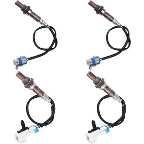 Oxygen O2 Sensor Upstream and Downstream Fits for Chevy Avalanche Suburban Silverado 1500 2500 3500HD Tahoe, for GMC Sierra Yukon XL 2008-2012 4.8 5.3 6.0 6.2L Replace 234-4668 234-4256 4PCS