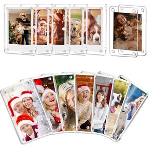 24 Pack Magnetic Acrylic Picture Frame for Fridge, 2.36x3.54 Inch Polaroid Frame, Double Sided Refrigerator Magnet Picture Frame for Fujifilm Instax Mini, Clear Picture Display Frame