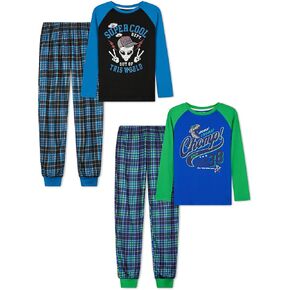 Sleep On It Boys Pajama Pant Set Long-Sleeve Shirts and Pajama Pants Kids Sleepwear With Fun Prints & Comfortable Fit