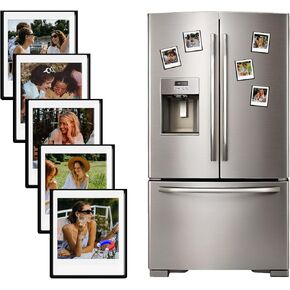 5 حزمة إطارات صور مغناطيسية لفيلم Instax Square ، 3 × 3.5 "إطارات الصورة ثلاجة عرض صورة لتصاب Fujifilm Instax Square SQ1/SQ20/SQ40/SQ10/SQ6/SP -3 - أبيض