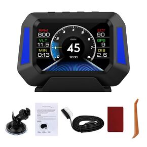 يتجه عرض عداد السرعة الرقمي OBD2 للسيارة ، و OBD2 و GPS Dual SPEENTER SPEED MPH لعرض رؤوس السيارات مع مقياس ميل السيارة ، و RPM Meter ، و Water & Oil Tem ، و Volt ، و Mileage