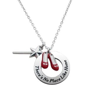 Wizard of Oz Charm Necklace You Had the Power All Along with Ruby Red Slippers Inspirational Gift for Her