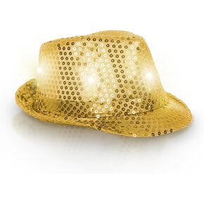 Supreme Party & Novelties LED Fedora, Gold