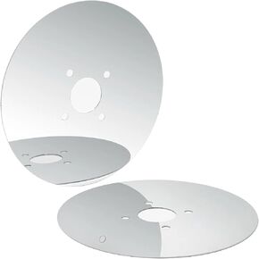 TOFR 1 Pair Mirror Polished Stainless Steel Rear Wheel Disc Rotor Plates For Harley 2009-2024 Tri-Glide FLHTCUTG With Original Stock 15" Mags Wheels