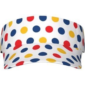 Cute Polka Dots Sun Visor Hats Cap Visors for Women and Men for Sport Beach Tennis Golf Running