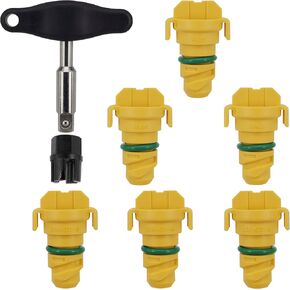 8 PACK Oil Drain Plug Fit For 2011-2024 Ford F-150 F150 Mustang Bronco Edge Explorer Lincoln Aviator MKZ KX6Z-6730-B KX6Z6730B FT4Z-6730-A BC3Z-6730-A BC3Z-6730-B FT4Z6730A with Removal Tool