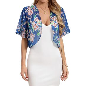 Missufe Women's Short Summer Summer تجاهز Cardigans شيفون بوليرو خفيفة الوزن شيفون بوليرو
