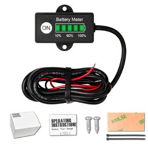 مقاييس وقود البطارية لقيادة الرصاص ، 18650 ، بطاريات LIFEPO4 ، 12V-48V DC ، مؤشر سعة البطارية