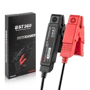LAUNCH BST360 Bluetooth Battery Tester - 12V Car Battery Analyzer with Charging System & Cranking Tests, Compact Battery Test Clip for Cars, Trucks, RVs, Motorcycles, and Boats