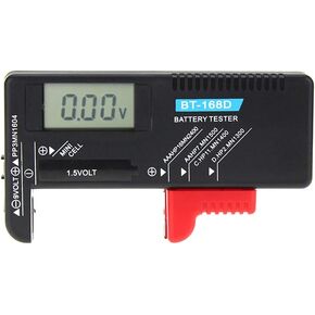 BT-168D Battery Tester Checker شاشة LCD لسهولة المشاهدة ل 9 فولت 1.5V AA بطاريات الخلايا خفيفة الوزن فولتميتر مقياس رقمي