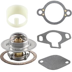 Thermostat Kit 160 درجة (مع حشيات وأكمام سكنية) متوافقة مع Mercruiser V-6 & V-8 4.3L 5.0L 5.7L 7.4L 8.2L Engine 1987-2016 استبدال#: 807252Q5