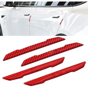 حراس حافة الباب حافة حافة متوافقة مع Tesla Model 3 Y X S Cybertruck Carbon Carbon Explistory anti-collision judpise strip strip rearview rireview cover cover strips (Black)
