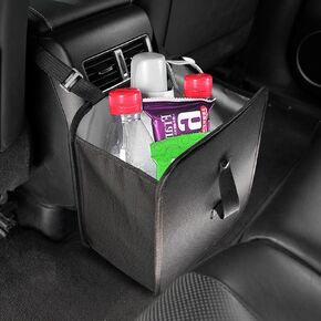 JUSTTOP Foldable Car Trash Can, Essential Accessories for Interior, Hanging Leakproof Car Trash Bag, Multipurpose Organizer and Storage (3 Gallon)