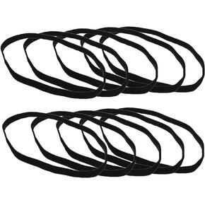HONBAY 10pcs مضاد للانزلاق رقيقة مرنة السود سبورت برؤمة يوجا رئيس الفرقة العرق العرق للرجال والنساء