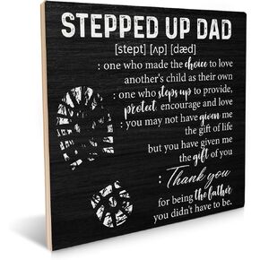Father Gift from Daughter Father and Daughter Wooden Sign Rustic Dad Wood Sign Plaque Keepsake Desk Sign Home Decor 6.2 X 6.2 Inches in Kuwait