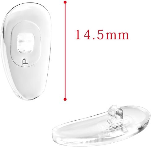 Replacement Screw-in Nose Pads for Prada Eyeglasses/Sunglasses.14.5mm.with Screw and Screwdriver (Silver) in Saudi Arabia
