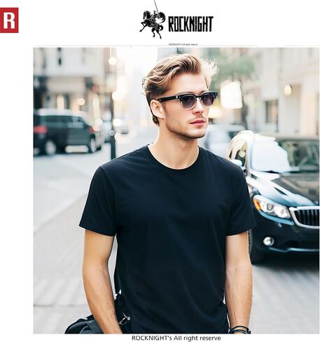 Rocknight Designer Acetate Classic HD Groudized Sunglasses UV400 حماية للجنسين في الهواء الطلق ظلال مضادة للوهج in Kuwait