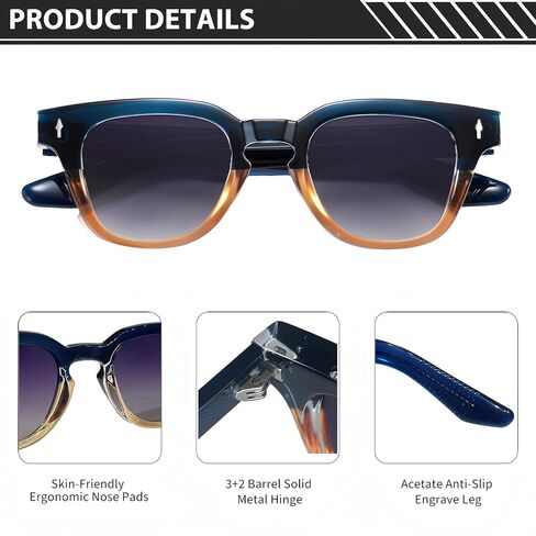 Rocknight Designer Acetate Classic HD Groudized Sunglasses UV400 حماية للجنسين في الهواء الطلق ظلال مضادة للوهج in Kuwait