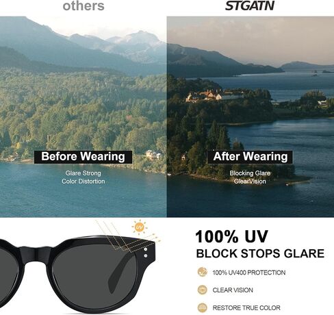 STGATN Trendy Men Women Sunglasses - TR90 Frame, UV400 Lenses, 2025 Fashion Stylish & Durable for Driving ST3501 in Kuwait