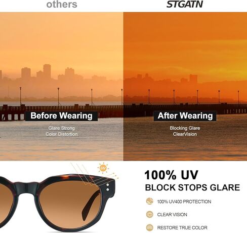 Stgatn Trendy Men Homen Genlasses - TR90 Frame ، UV400 Lenses ، 2025 Fashion Synglish and Date لقيادة ST3501 in Kuwait