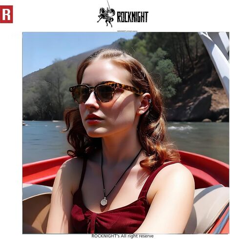 Rocknight Designer Acetate Classic HD Groudized Sunglasses UV400 حماية للجنسين في الهواء الطلق ظلال مضادة للوهج in Kuwait