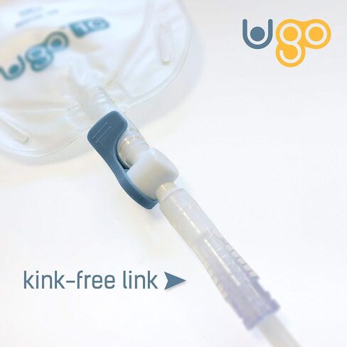 أكياس UGO LEG (X10) - أكياس تصريف البول/أكياس ساق القسطرة ، T TAP أو AVER TAP مع دعم النسيج الناعم وتصميم الشكل الطبيعي على شكل الساق (حزمة 10) (UGO 7C - 750 مل ، أنبوب قصير ، رافعة الصنبور) in Kuwait