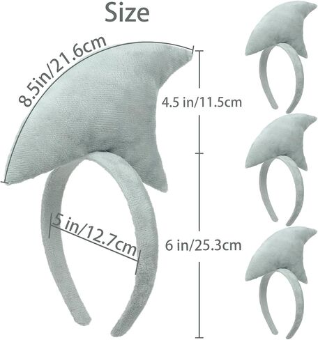 Beviliu Shark Headbands ، عقال سمك القرش للبالغين Cosplay Halloween ، in Kuwait