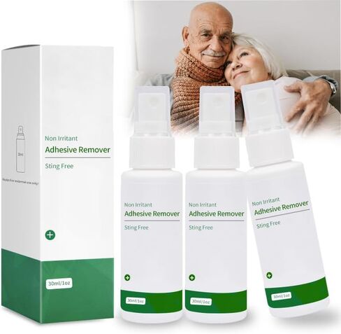 Adhesive Remover Spray,No Sting Medical Adhesive Remover for Skin,Ideal for Ostomy Patients, Sensitive Skin and Bandage Removal, Alcohol Free,30 ml Bottle in Saudi Arabia