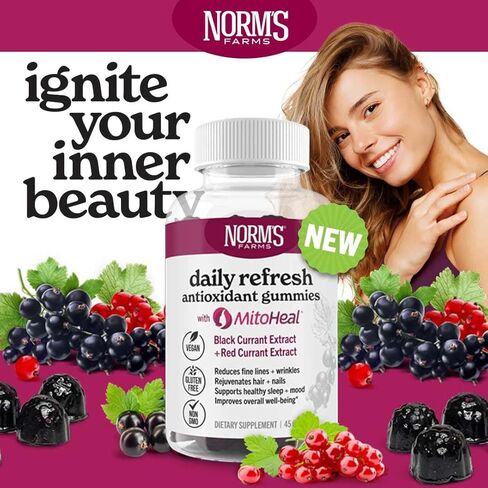 Norm's Farms Daily Immune Elderberry Gummies - Vitamin C, Zinc & Probiotics - Vegan, Gluten Free, Kosher, Non-GMO - 60 Gummies in Kuwait