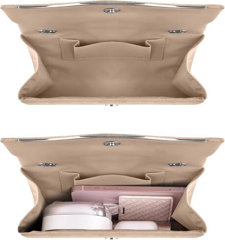 TINDTOP Clutch Purses for Women, Formal Evening Bags Suede Shoulder Envelope Party Handbags Wedding Cocktail Prom Clutches in Saudi Arabia