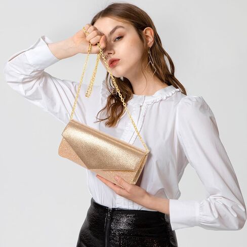 Clutch Purses for Women Glossy & Shiny Envelope Evening Bag Formal Splicing Handbags for Wedding Cocktail Prom in Saudi Arabia