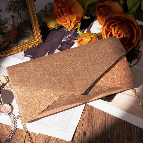 Clutch Purses for Women Glossy & Shiny Envelope Evening Bag Formal Splicing Handbags for Wedding Cocktail Prom in Saudi Arabia
