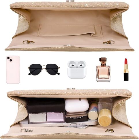 Clutch Purses for Women Glossy & Shiny Envelope Evening Bag Formal Splicing Handbags for Wedding Cocktail Prom in Saudi Arabia