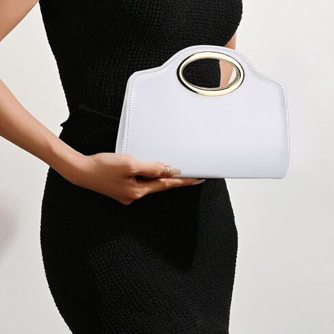 Clutch Purses for Women Cut Out Handle Clutch PU Leather/Straw Evening Bag for Wedding Party and Prom in Saudi Arabia