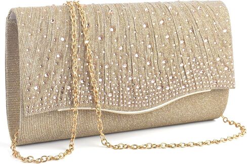 TINDTOP Clutch Purses for Women, Formal Evening Bags Suede Shoulder Envelope Party Handbags Wedding Cocktail Prom Clutches in Saudi Arabia