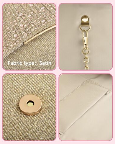 TINDTOP Clutch Purses for Women, Formal Evening Bags Suede Shoulder Envelope Party Handbags Wedding Cocktail Prom Clutches in Saudi Arabia