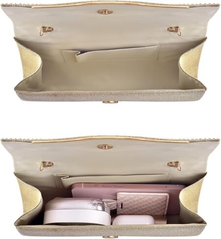 TINDTOP Clutch Purses for Women, Formal Evening Bags Suede Shoulder Envelope Party Handbags Wedding Cocktail Prom Clutches in Saudi Arabia