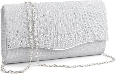 TINDTOP Clutch Purses for Women, Formal Evening Bags Suede Shoulder Envelope Party Handbags Wedding Cocktail Prom Clutches in Saudi Arabia
